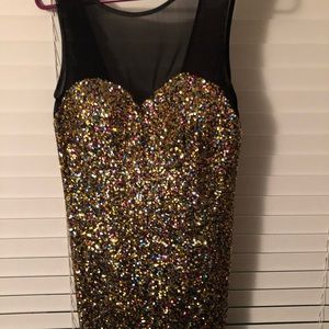 Short, glittery dress